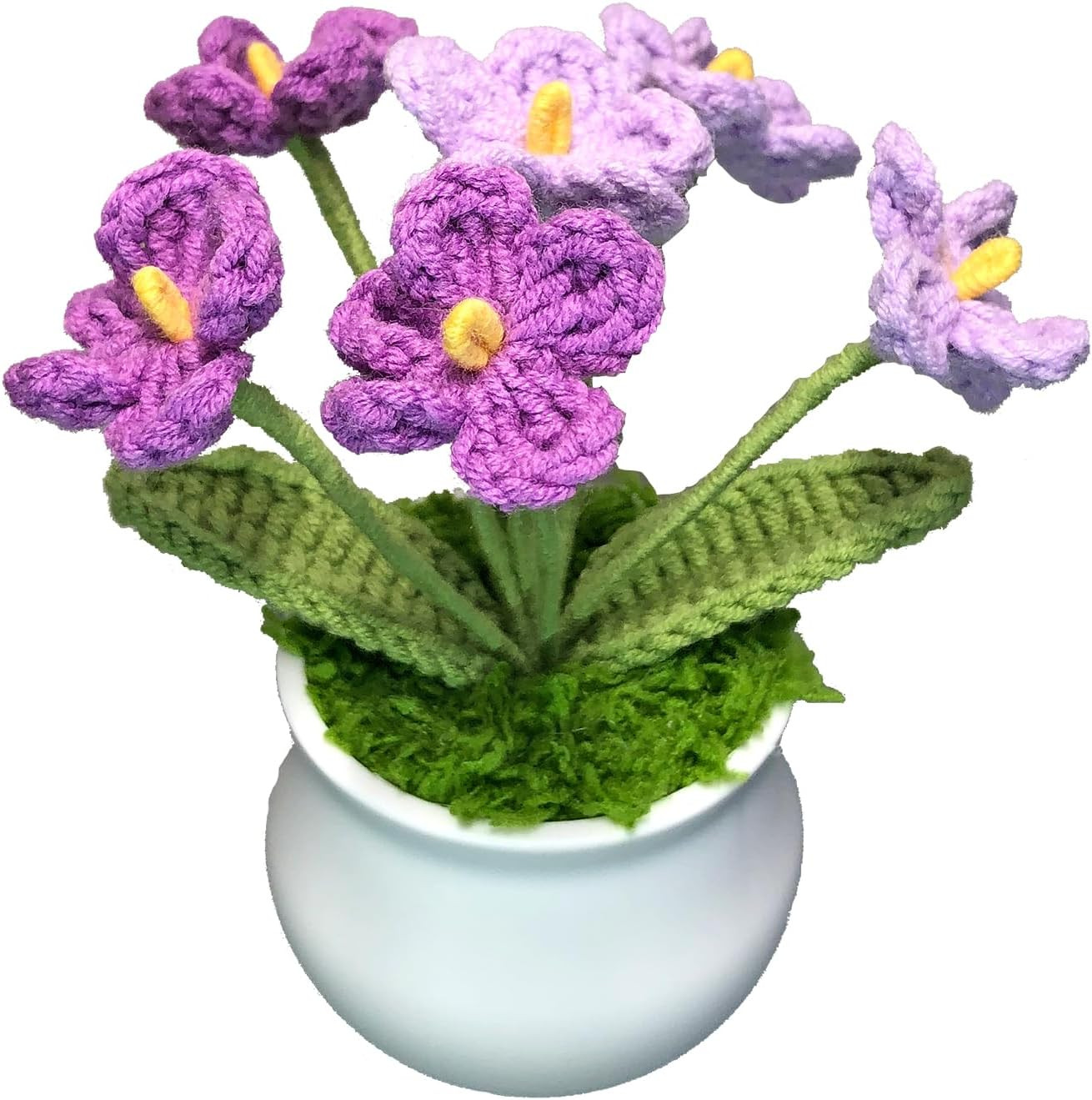 Crochet Flowers Cute Small Flower, Self Care Gifts for Women Grandmother,Valenti