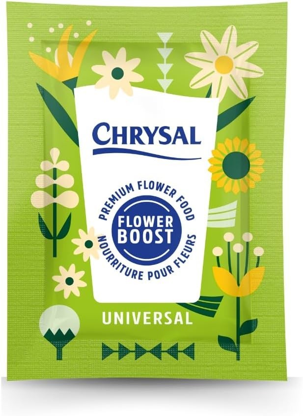 Chrysal Flower Boost – Clear Flower Food Packets for Flower Arrangements & Bouq