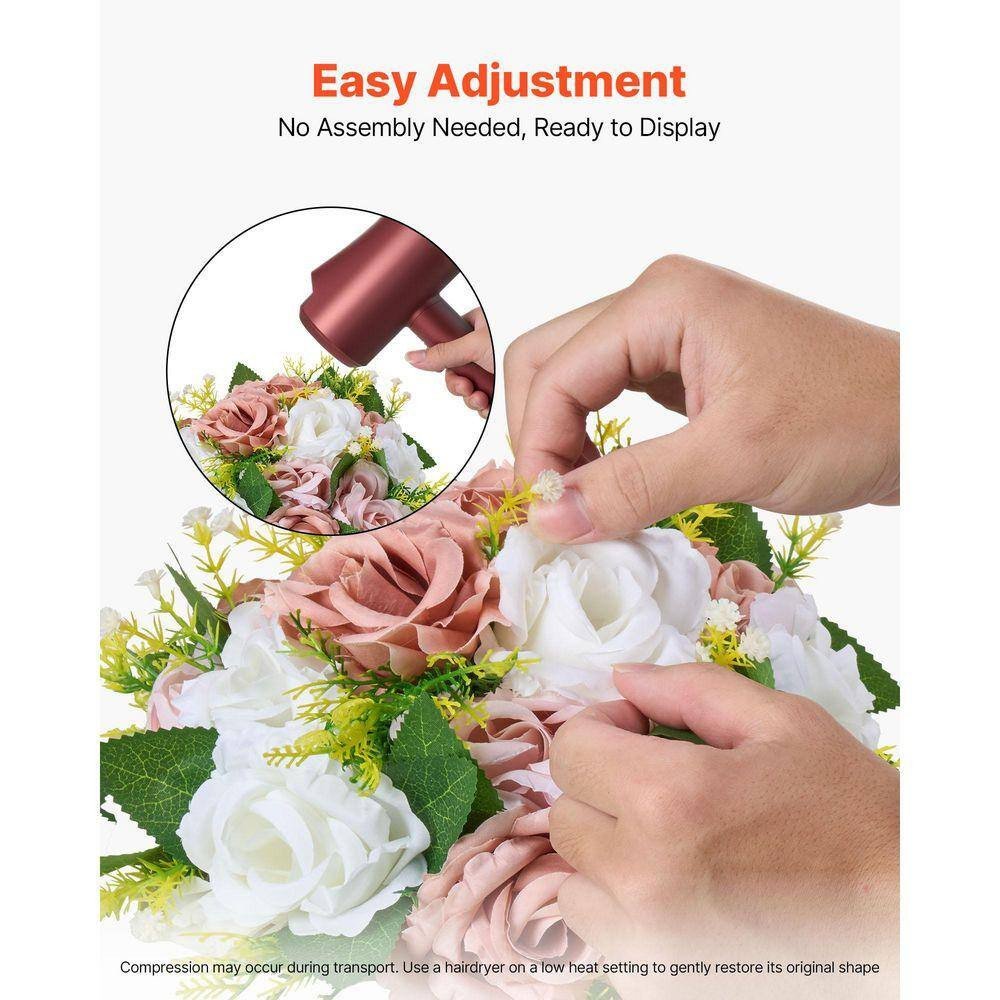 Flower Ball Arrangement Bouquet 10PCS, Wedding Table Centerpieces, 4.72 In. Whit