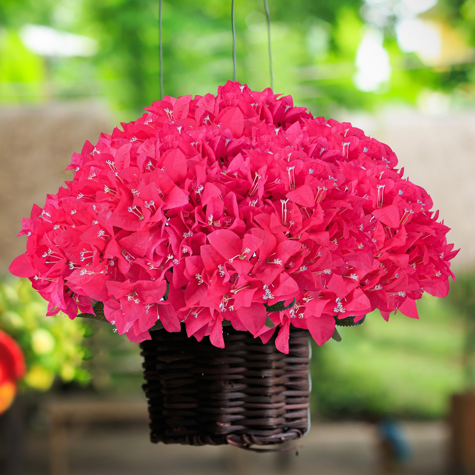 Artificial Outdoor Flowers Fake Bougainvillea Plants for Spring Summer Decora…