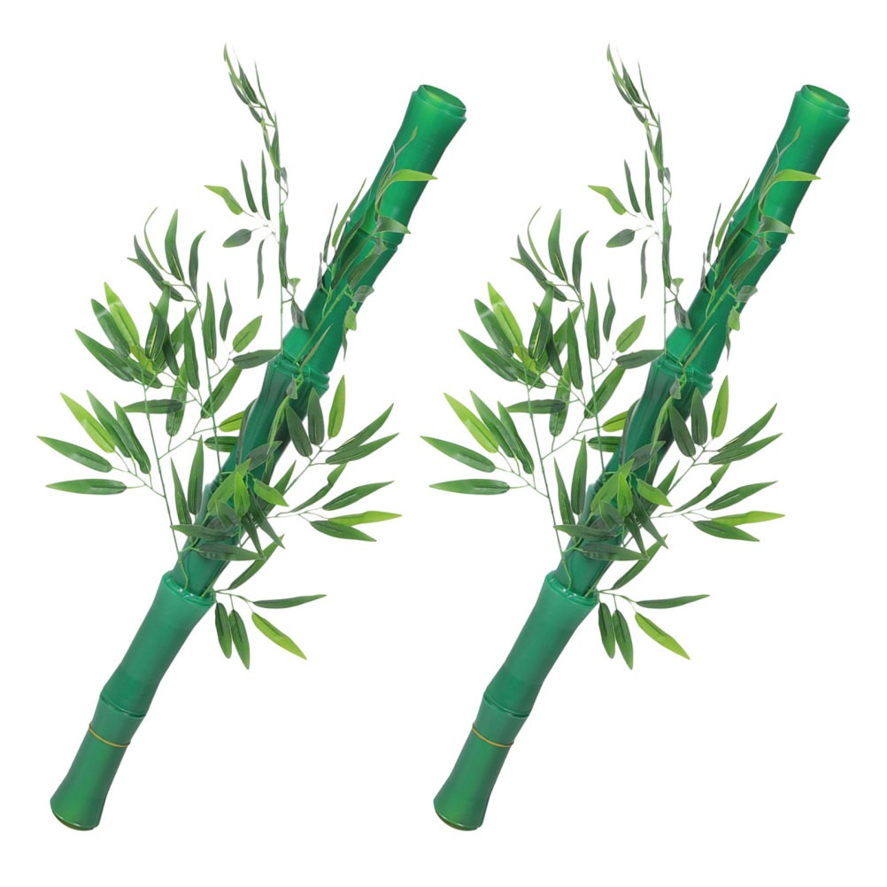 1Set Faux Bamboo Branches for DIY Pipe Cover and Elegant Bamboo Vase Table Decor