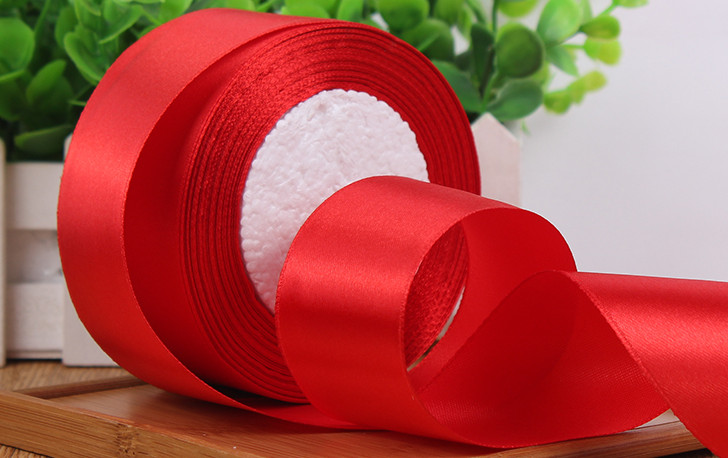 25 Yards 6/10/15/20/25mm Satin red Ribbons Christmas decorations package