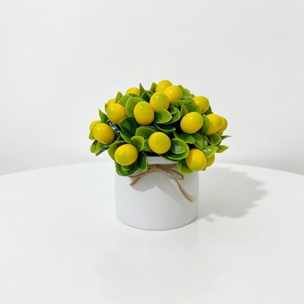 Tabletop Artificial Fruit Bonsai 27 Pcs Potted Plants for Home Office Decor