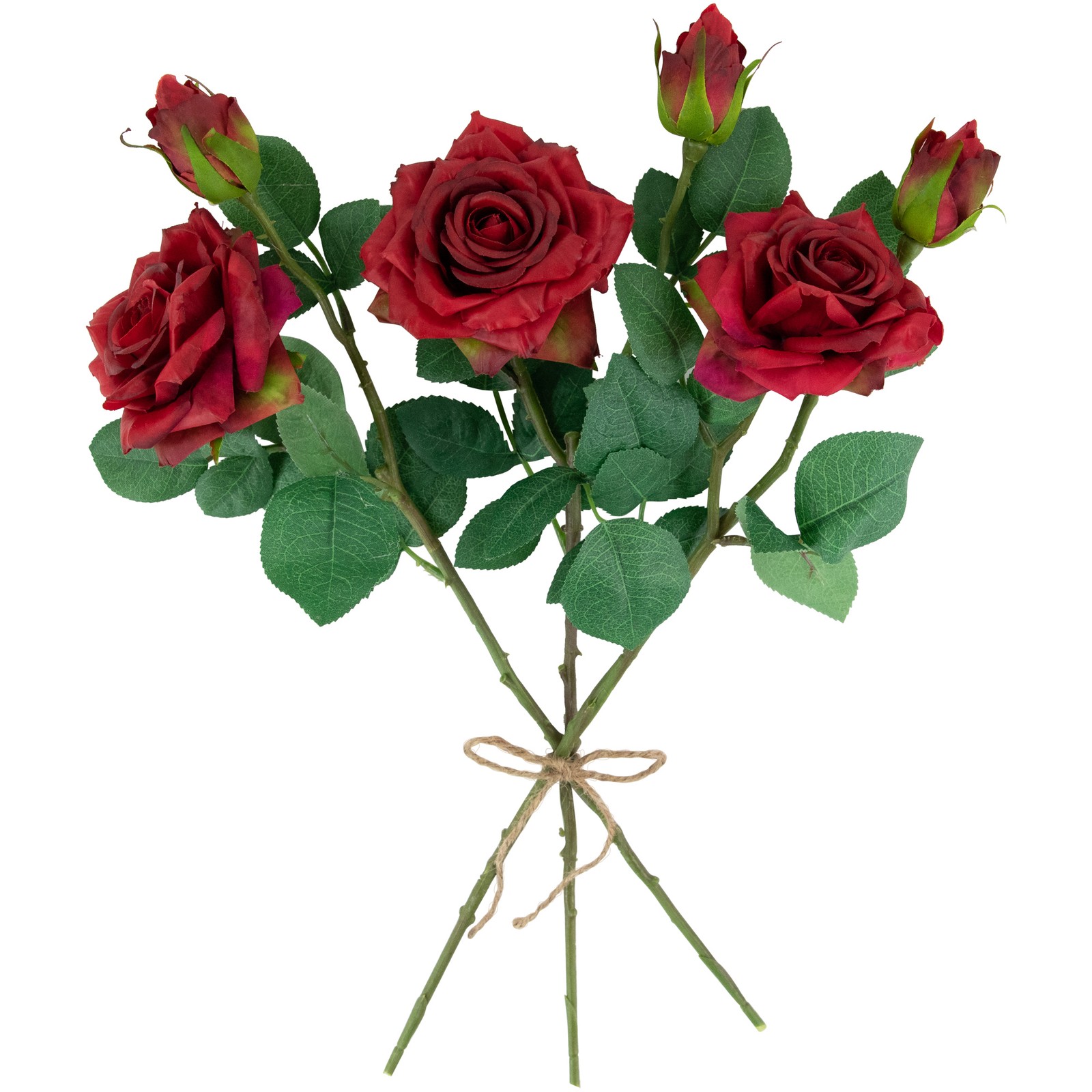 Northlight Real Touch™ Red Artificial Rose Stems, Set of 6 – 19″
