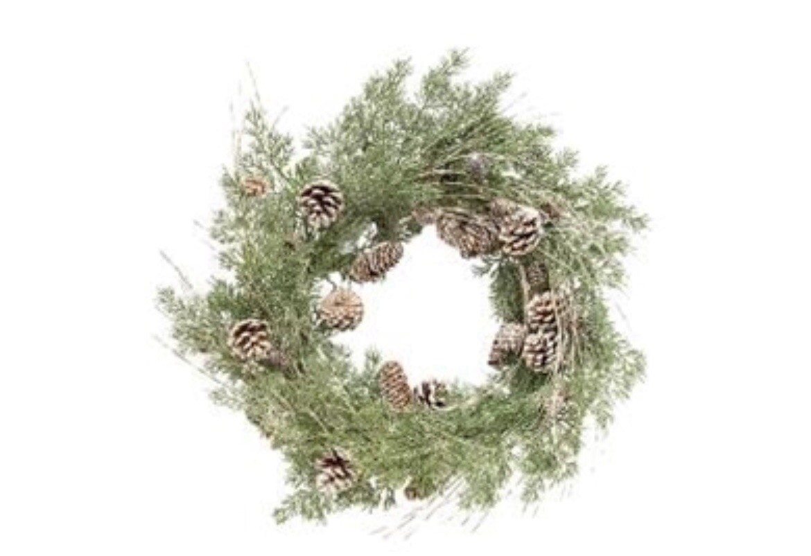 Birch Tipped Cedar Winter Or Christmas Wreath