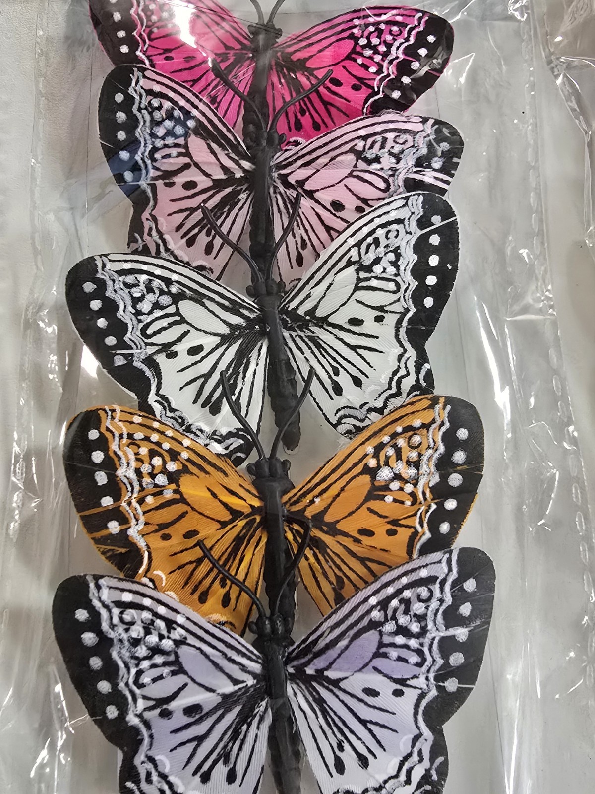 Craft Butterfly With Clip Floral 8pieces