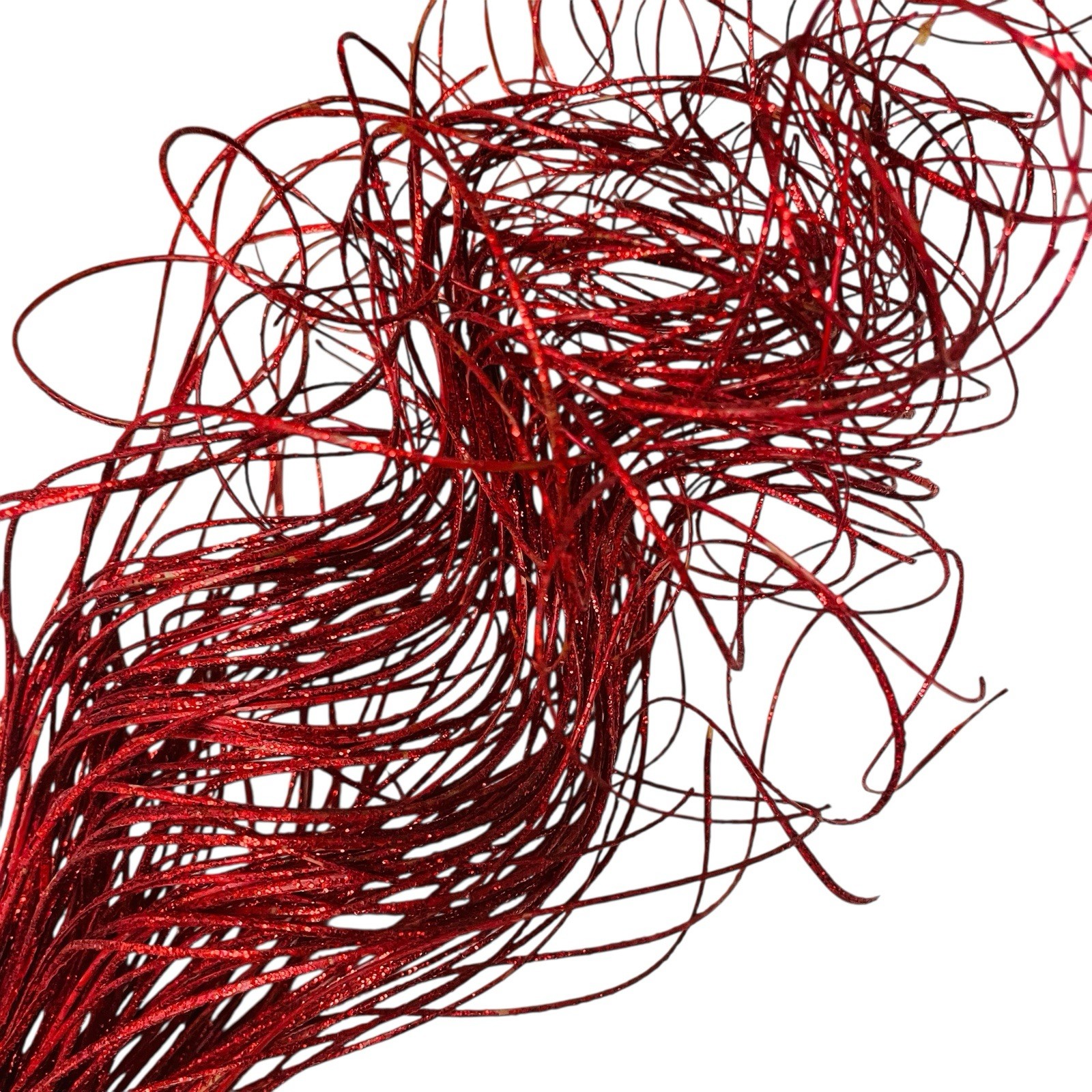 Glitter Curly Branch, 60 Pcs Natural Dried Willow Branches Twigs Christmas