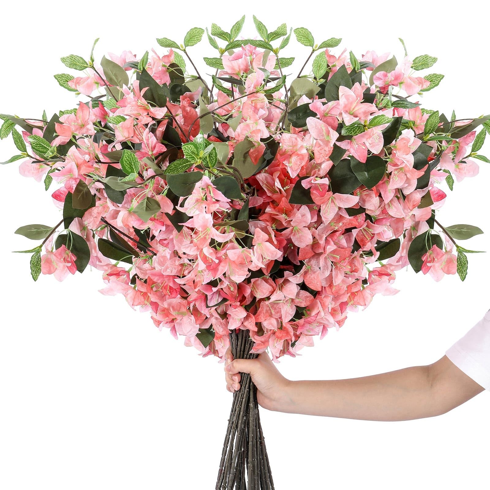 30 Pcs Artificial Faux Bougainvillea Fake Flower Silk Bougainvillea Branches …