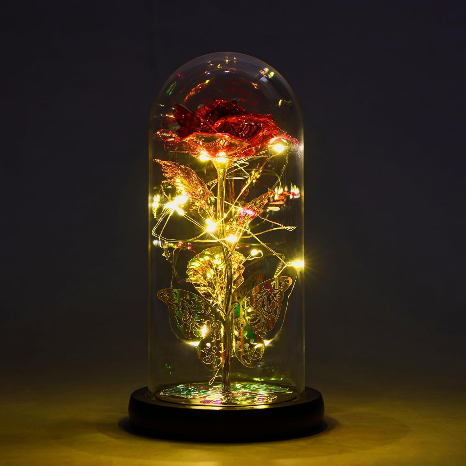 Galaxy Rose Forever Light up – Galaxy Rose Gift for Mom, Artificial Eternal Fore