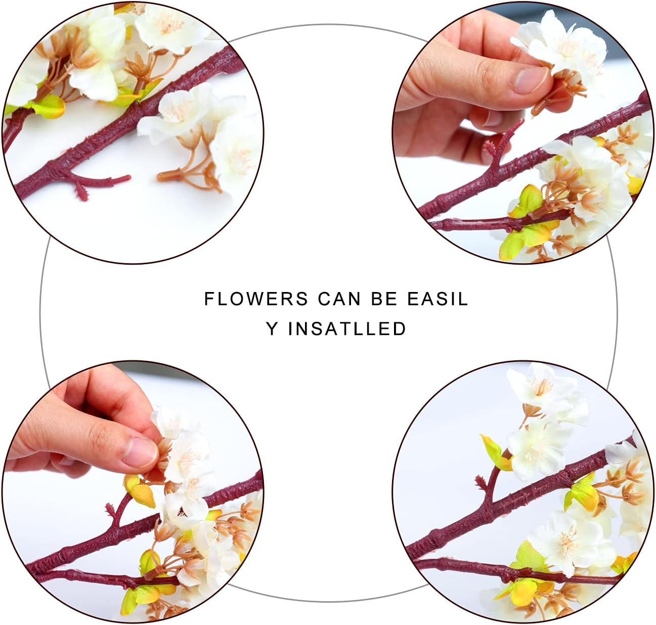 Artificial Cherry Blossom Branches Faux Cherry Flowers 39 Inch Peach Branches Si