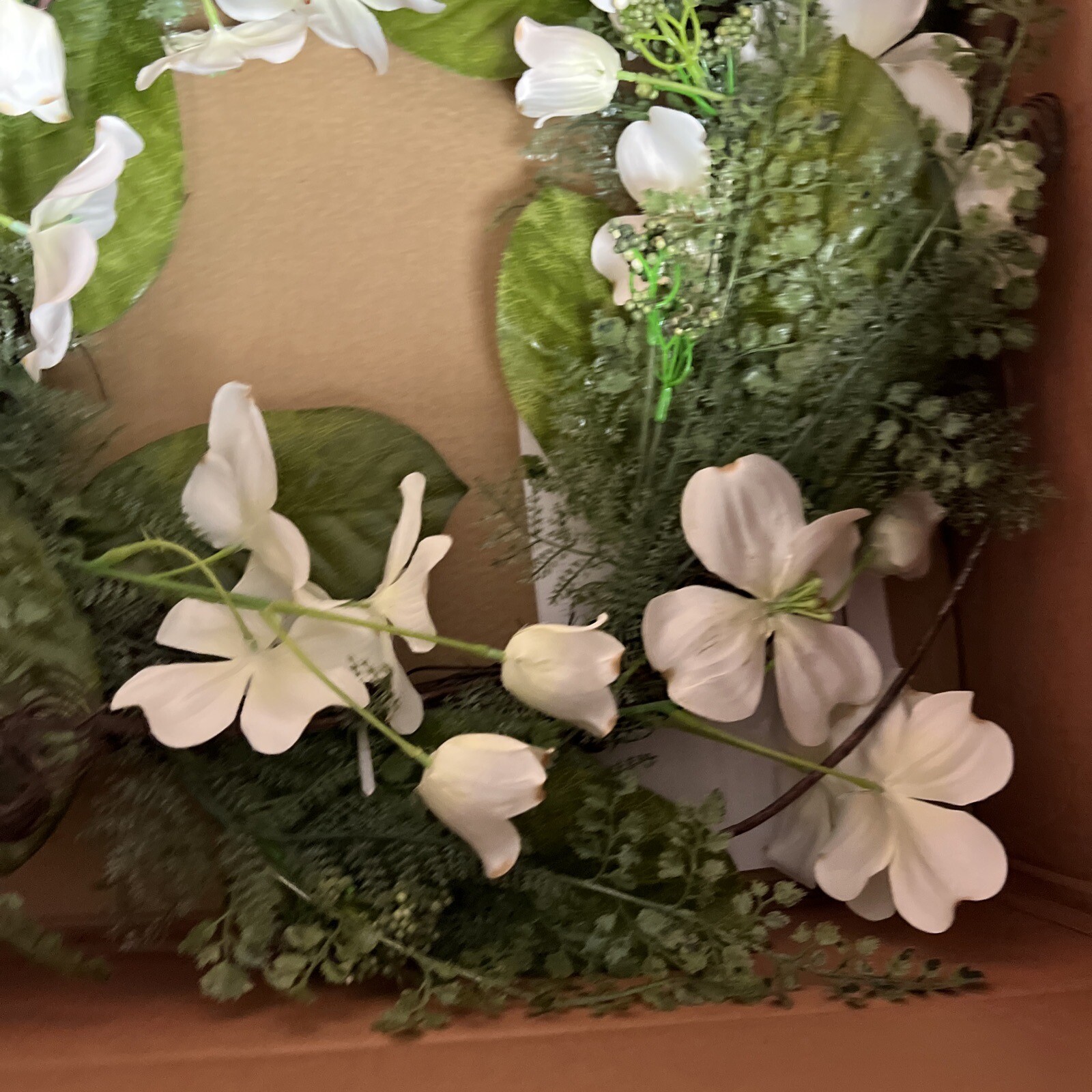 dogwood Valerie Parr Hill 26” Wreath Fern & Berry Christmas Easter