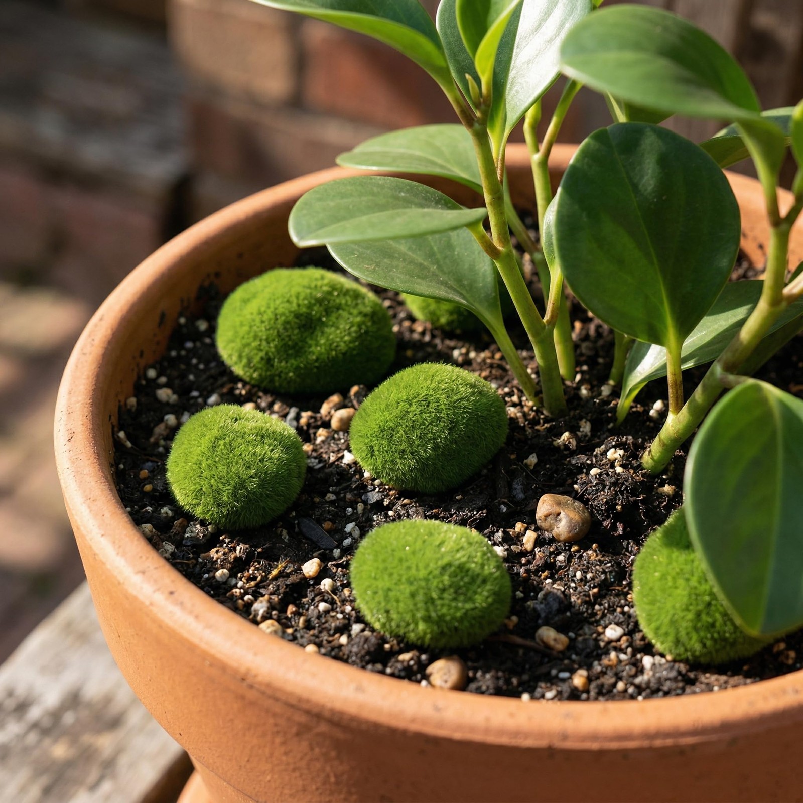 20 PCS Artificial Moss Rocks Faux Green Balls Fairy Garden Terrarium Stones