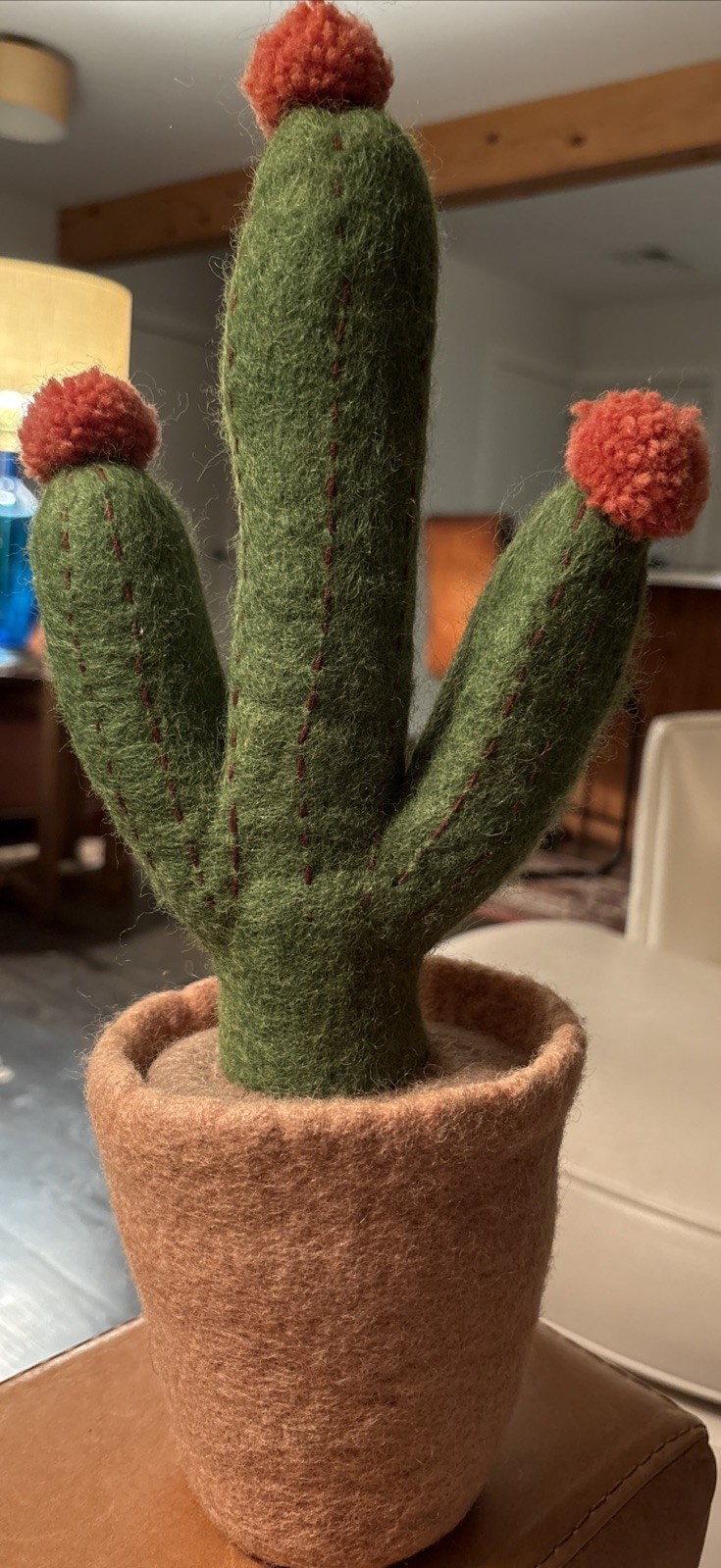 Handmade Felted Cactus Wool Desert Style 15” Southwest Decor Adorable