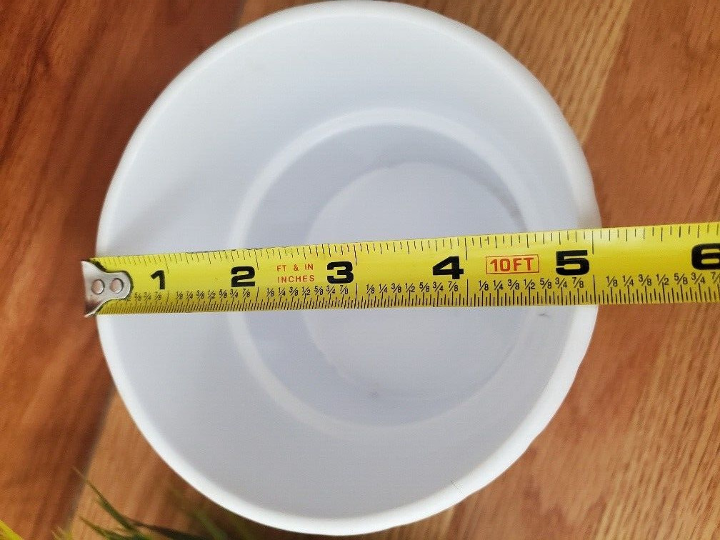 IKEA FEJKA Artificial Potted Plant + IKEA Cardemumma White Ceramic Pot 5″ x 4.5″