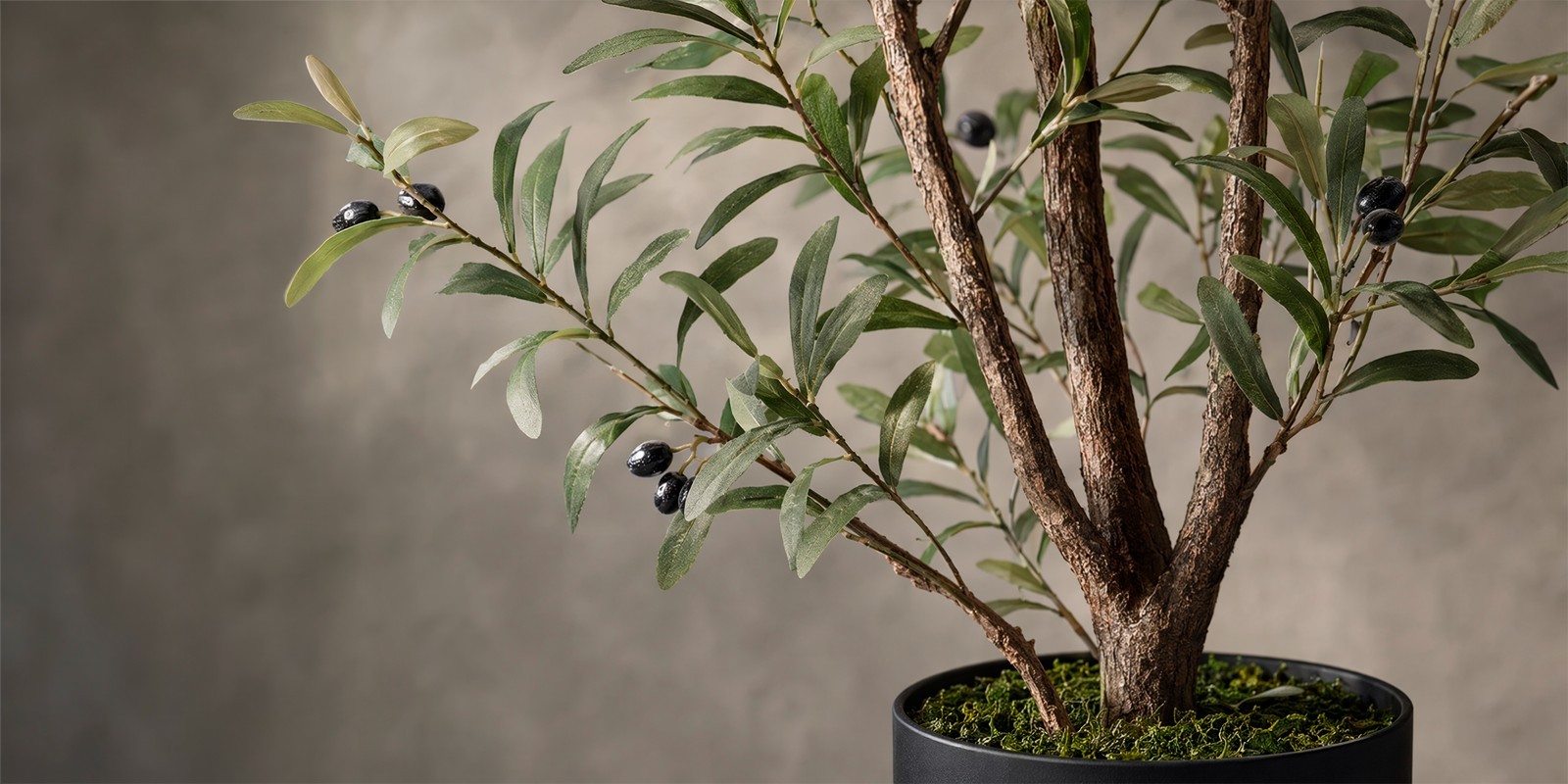 180cm Detachable Artificial Olive Tree Lush Leaves Potted Plant for Home Decor