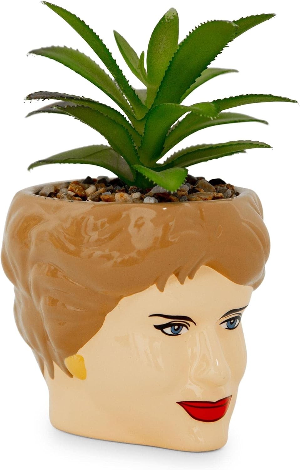 The Golden Girls Blanche 3-Inch Ceramic Mini Planter With Artificial Succulent