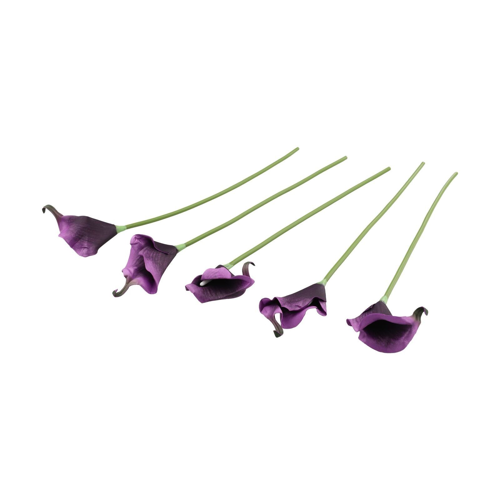 5pcs Realistic Artificial Calla Lily Bouquets for Stylish Home Accents