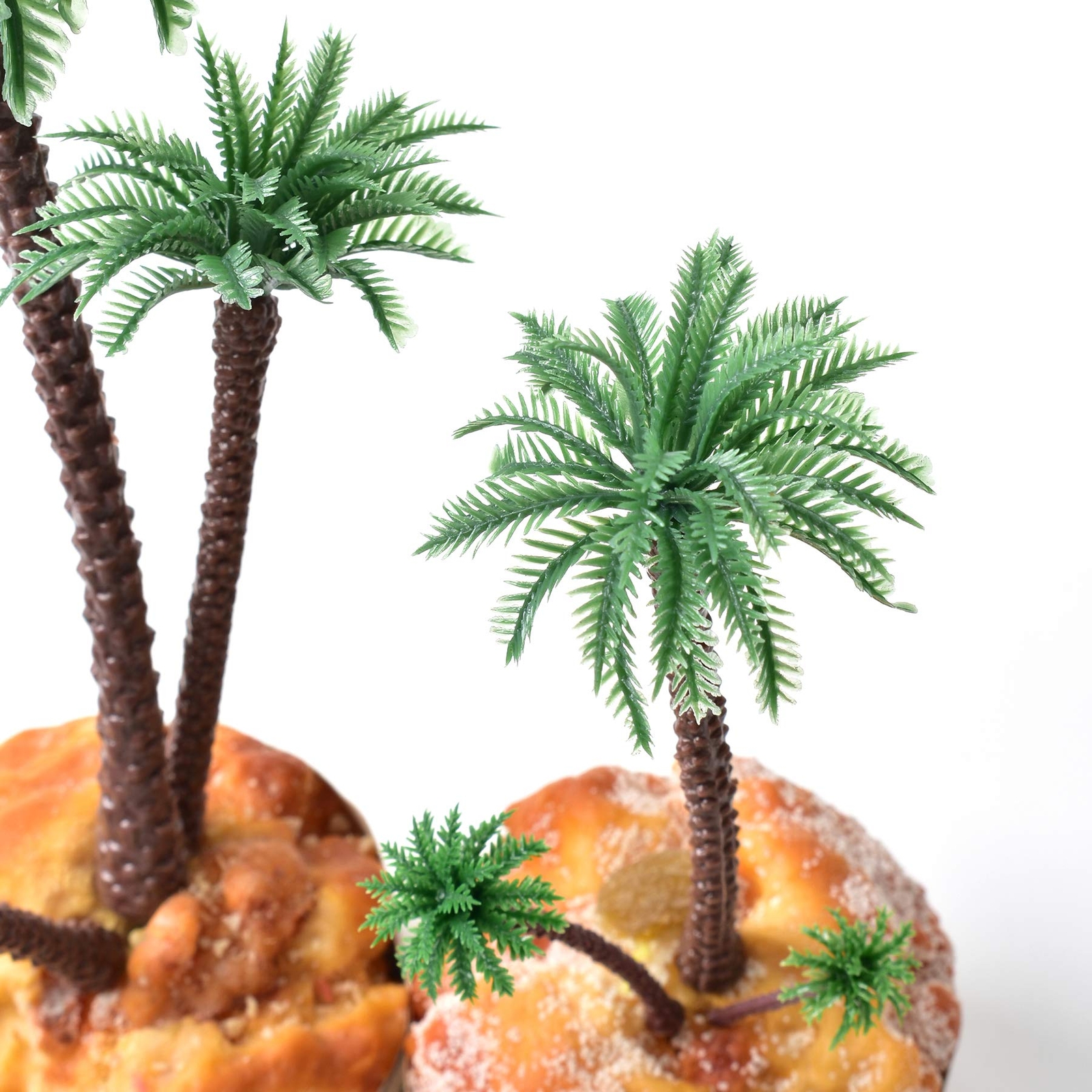 20 Pcs Model Palm Tree Miniature for Train Railway Scenery Diorama Cake Topper