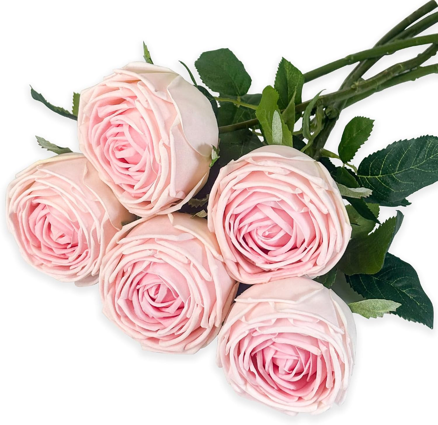 5Pcs Realistic Touch Artificial Roses – Moisturizing Faux Roses for Home Decor,