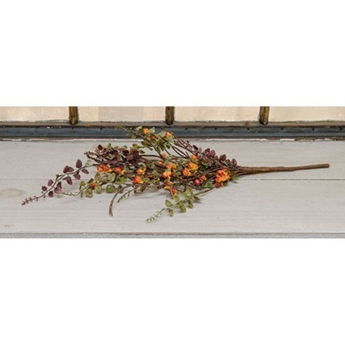 Primitive Farmhouse RUSTIC FALL BABY GRASS LEAVES BITTERSWEET STEM Pick Bush