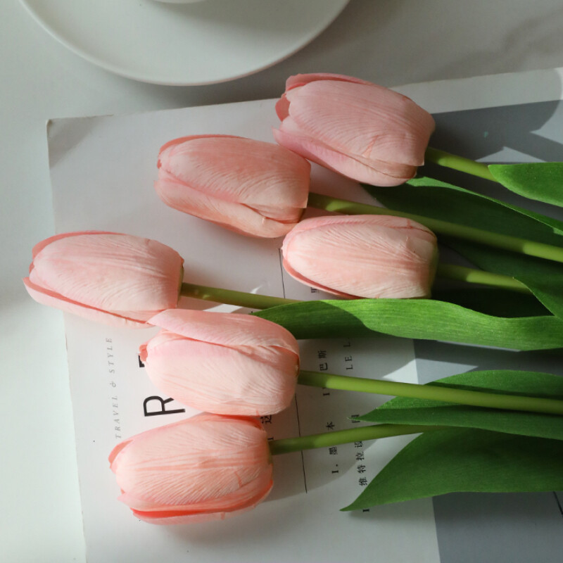 6/12pcs Tulip Artificial Flowers DIY False flowers Ornaments Flower Arrangement