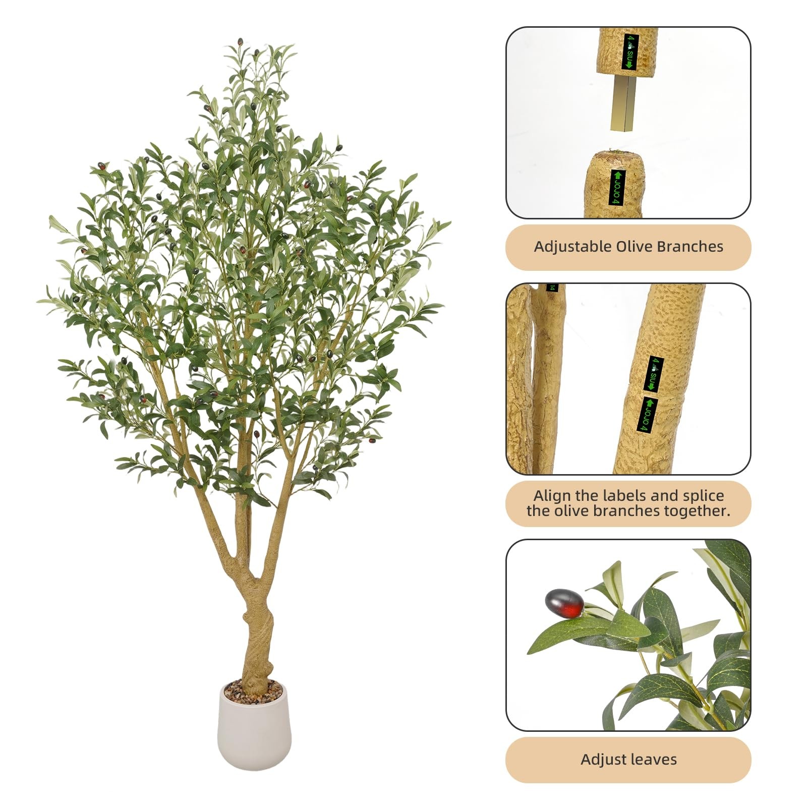 Artificial Olive Tree 7FT Faux Plants for Home Office Indoor Decor