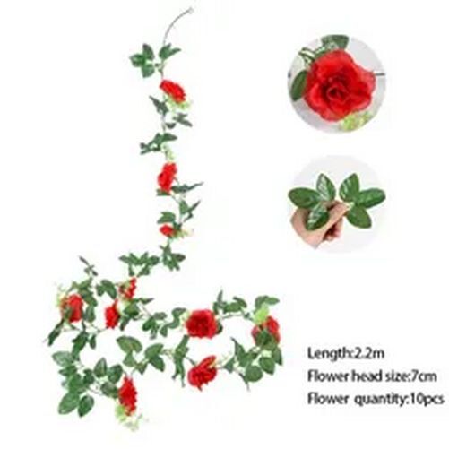 Artificial Rose Flower String Vine Plant – Wedding Home Garden Hanging Decor NEW