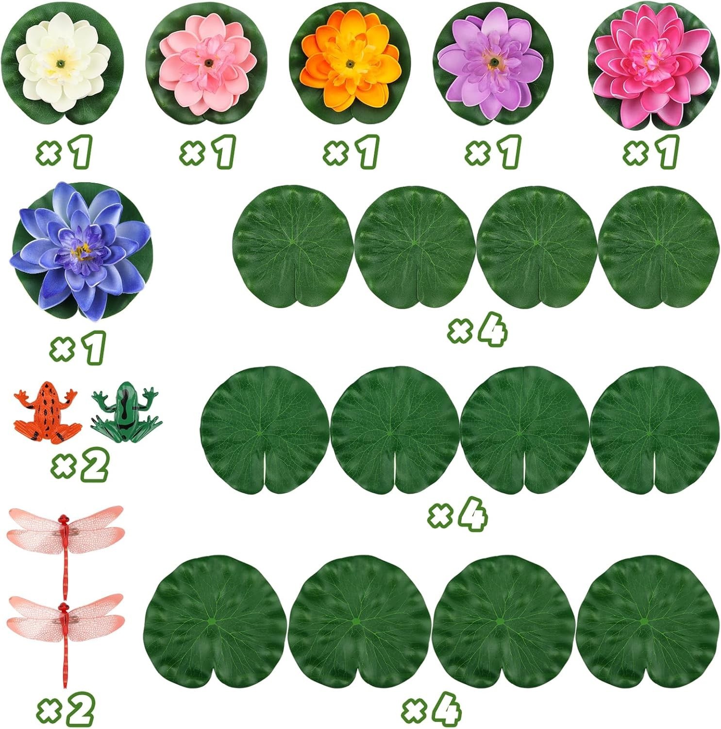 Artificial Floating Foam Lotus Flowers Pond Decor for Pool Lake Water Garden