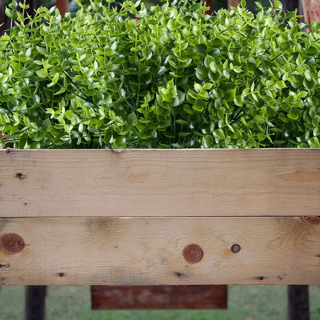 8PCS Artificial Eucalyptus Plants,Fake Boxwood Shrubs UV Resistant No Fade Fa…