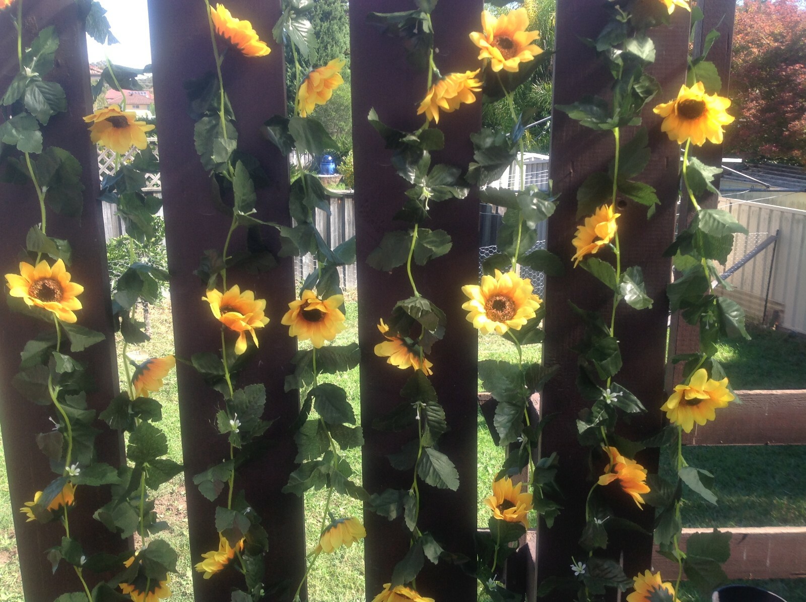 5x/10x Artificial silk sunflower vine flower 240cm 8 Heads for wedding home F98