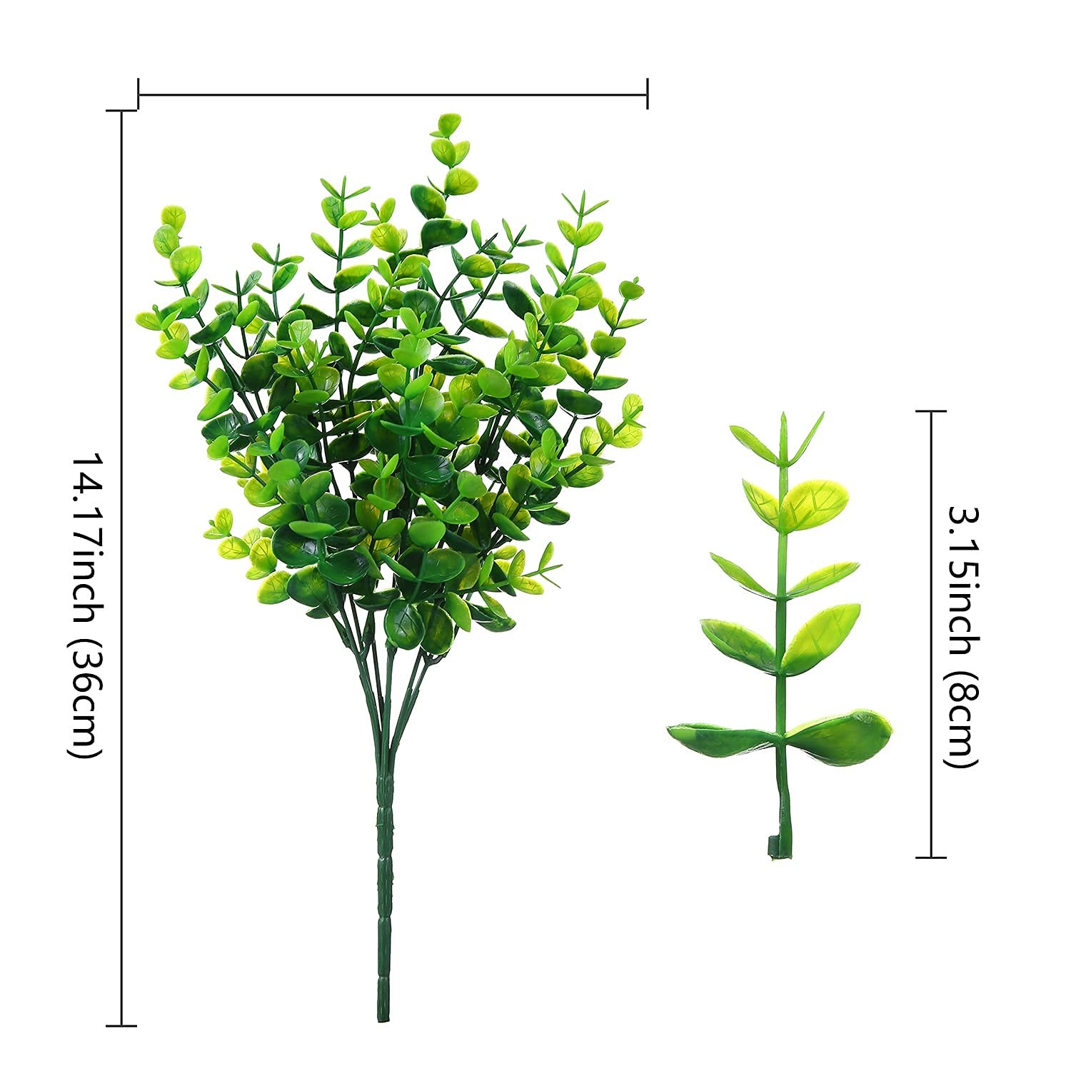 XLFAQXM Artificial Plants Flowers Grass Shrubs 8 Pack No Fade Faux Plastic Flowe