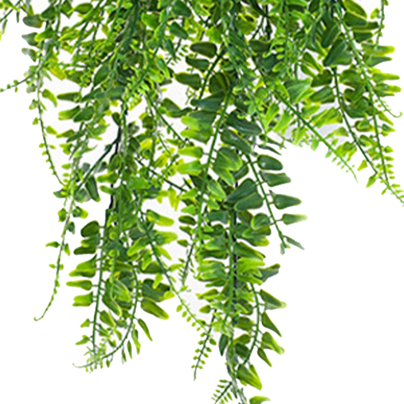 2pcs Artificial Hanging Plants Fern Lifelike Decoration For Home Green 75cm