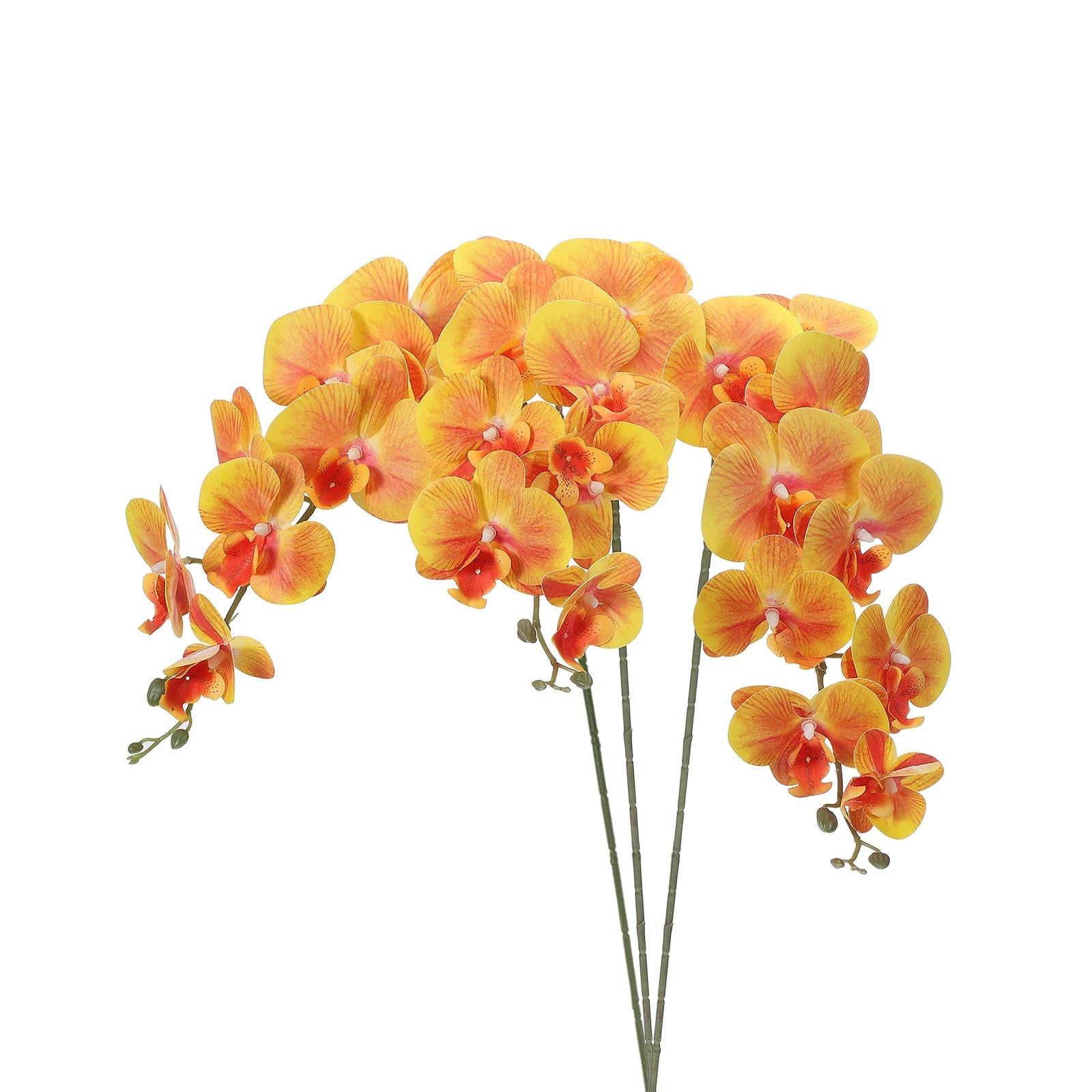 PATIKIL Artificial Orchid Stems 41″, 3 Pack 9 Heads Faux Phalaenopsis Flowers…