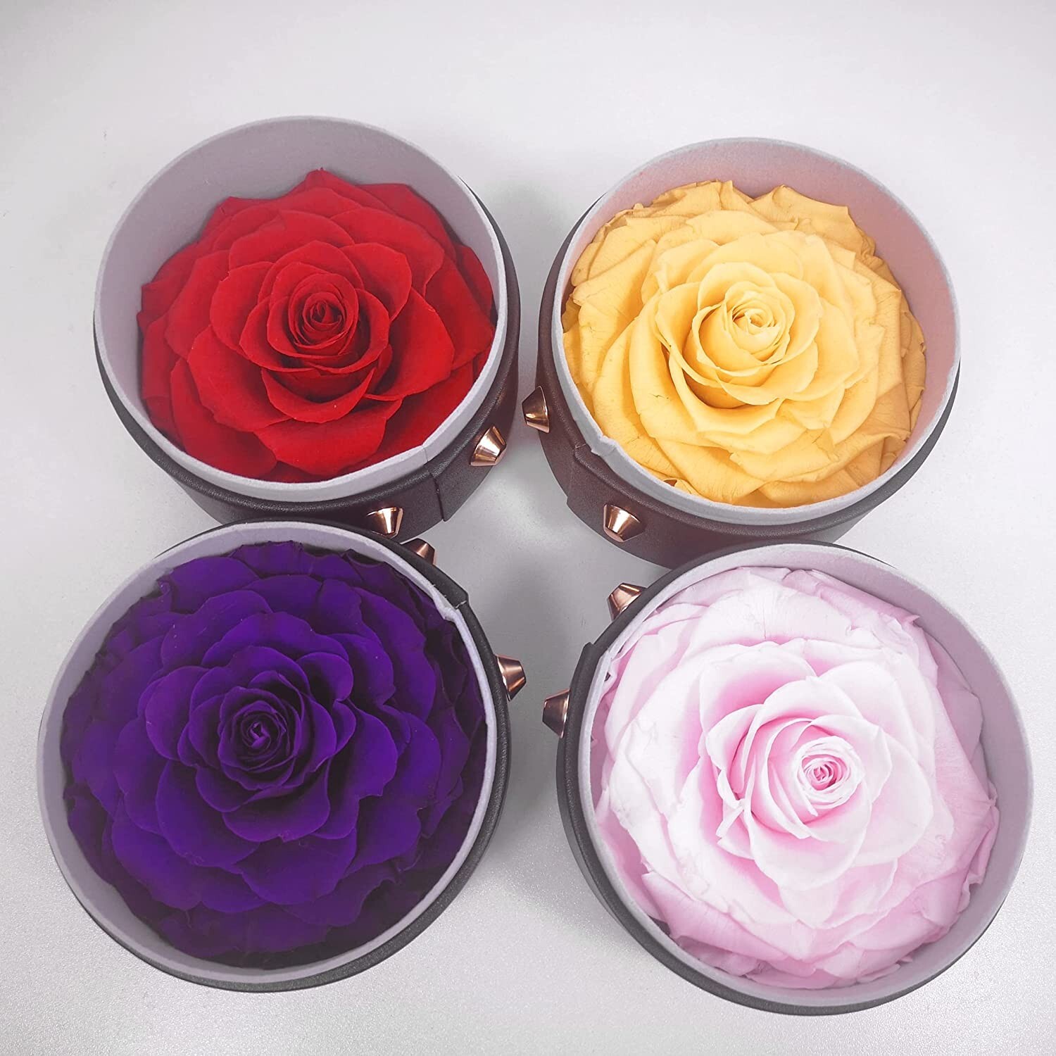 Premium Preserved Rose Large Forever Roses in Leather Gift Box Real Flowers Gift