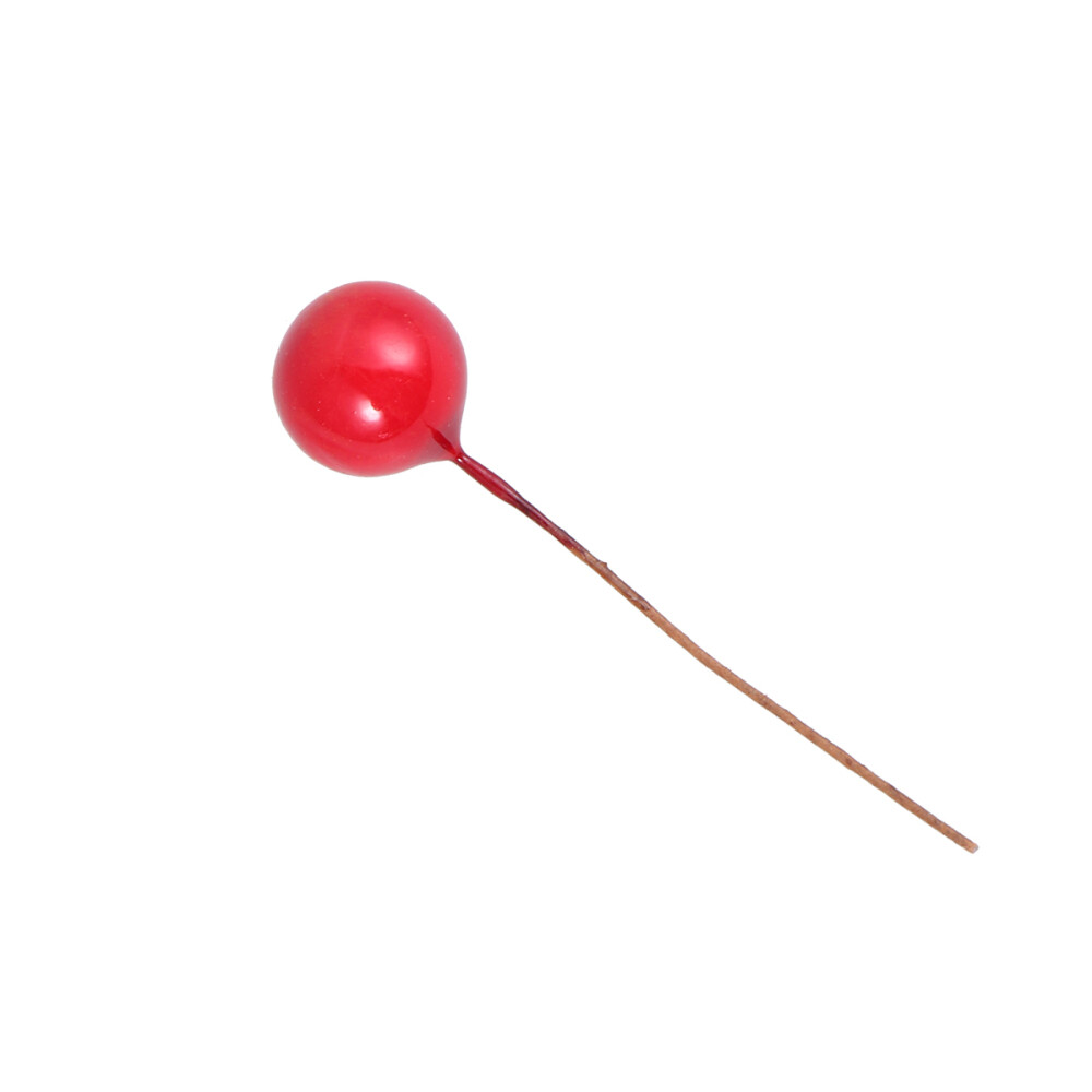 100x Lifelike Berry Red Ball Ornament Artificial Fruit Cherry for Garland Wreath