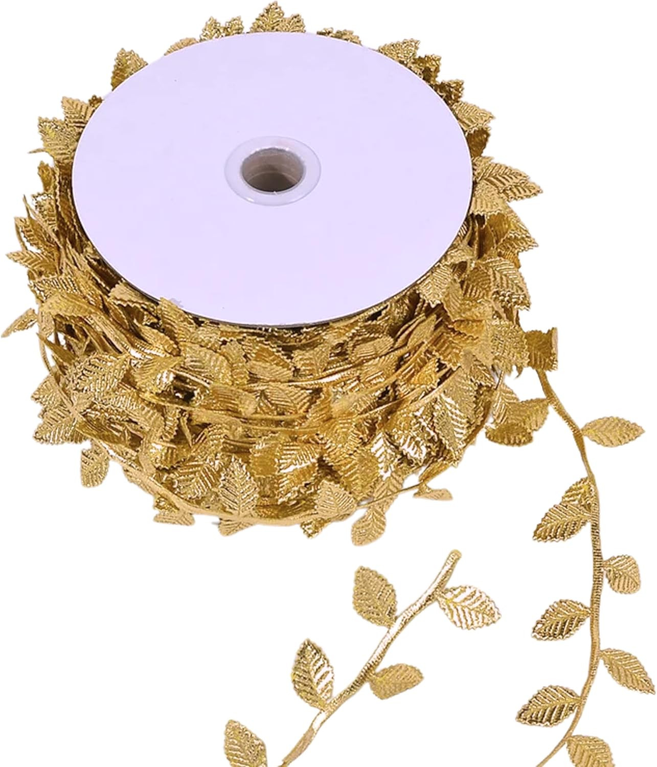 10 Yards Artificial Gold Leaf Ribbon Gold Leaf Garland for DIY Craft Garland Par