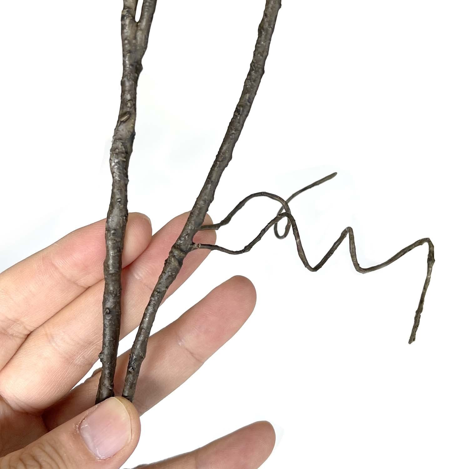 10pcs 30.7 Inches Lifelike Dry Curly Willow Branches Bendable Iron Wires Artific