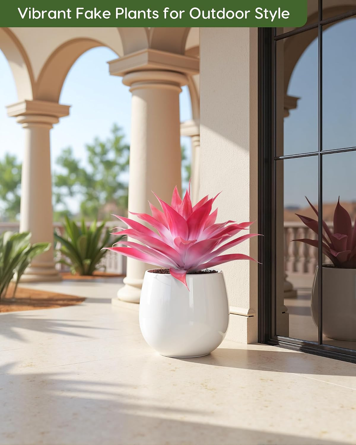 Artificial Agave Plant Set, 28 Inch, Faux Aesthetic Plants for Home Decor, Reali