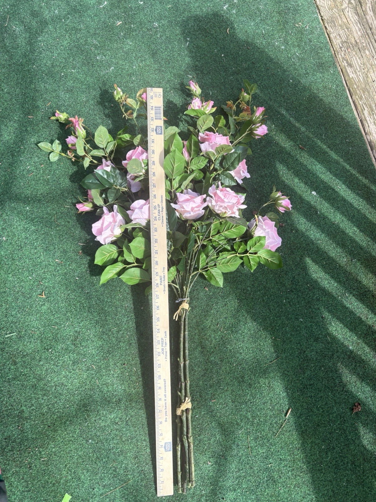 State Flower Pink Roses with Thorns 36″ Decorative Artificial Floral Bush large