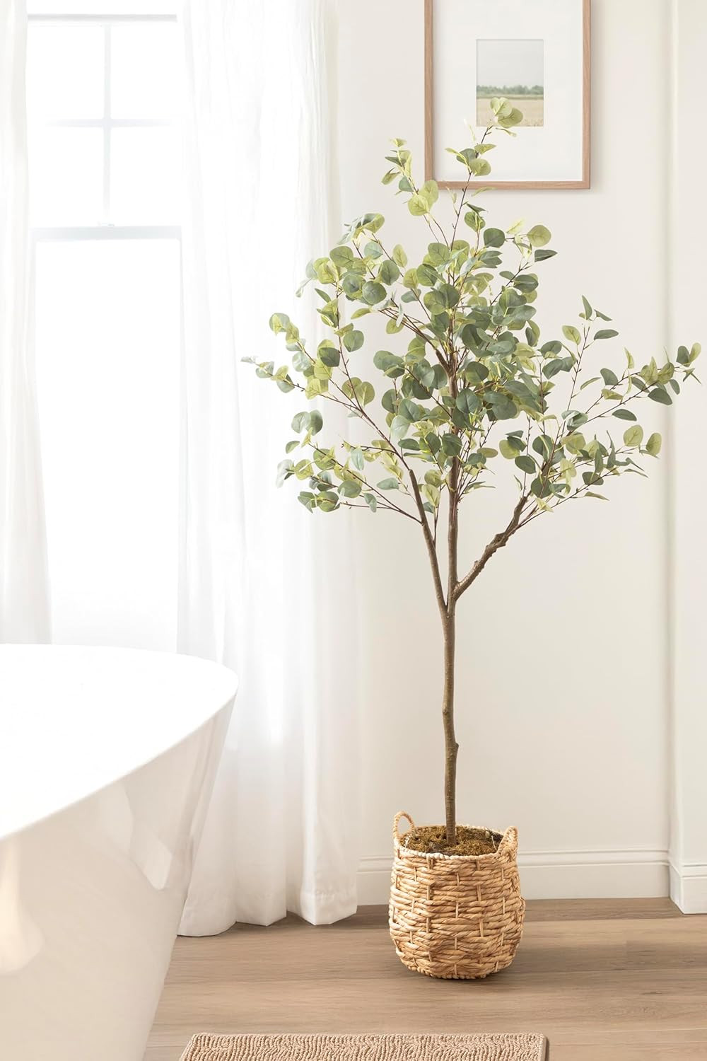 Eudora 6FT Faux Eucalyptus Tree – Realistic Potted Indoor Plant Decor