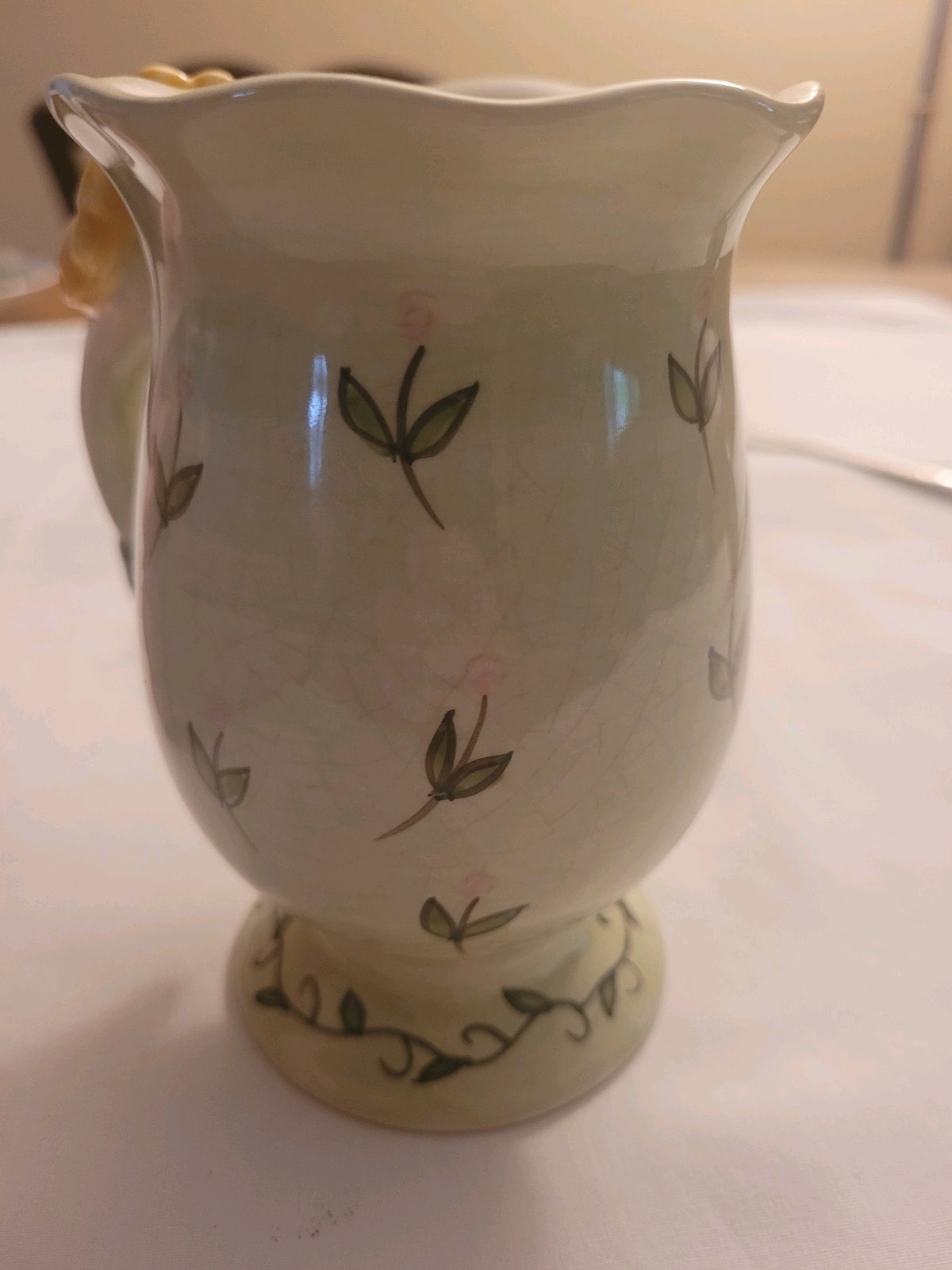 Vintage Hand Painted Sunflower Motif Decorative Ceramic Coffee Mug EXCELLENT
