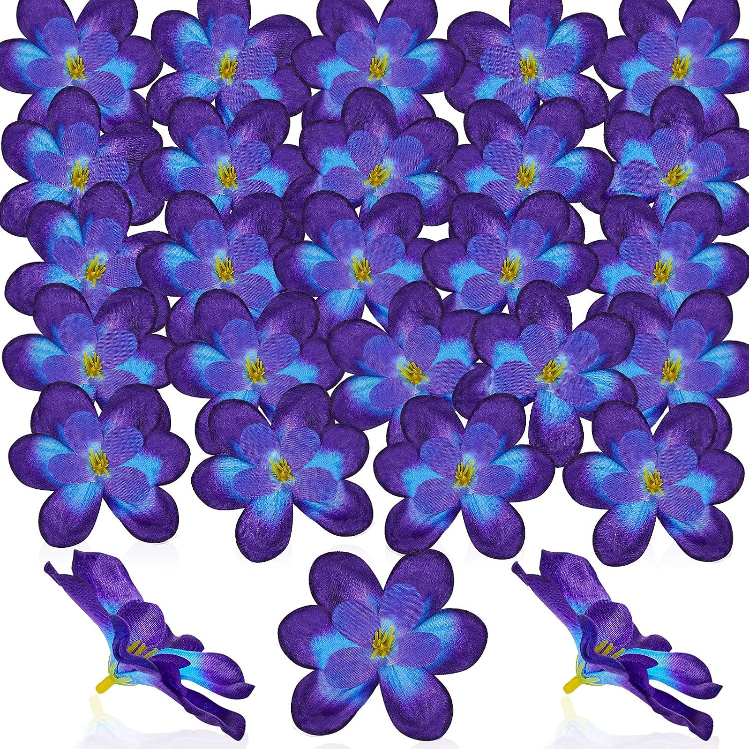 100 Pieces Blue Purple Faux Orchid Flowers Halloween Flower Day of The Dead D…