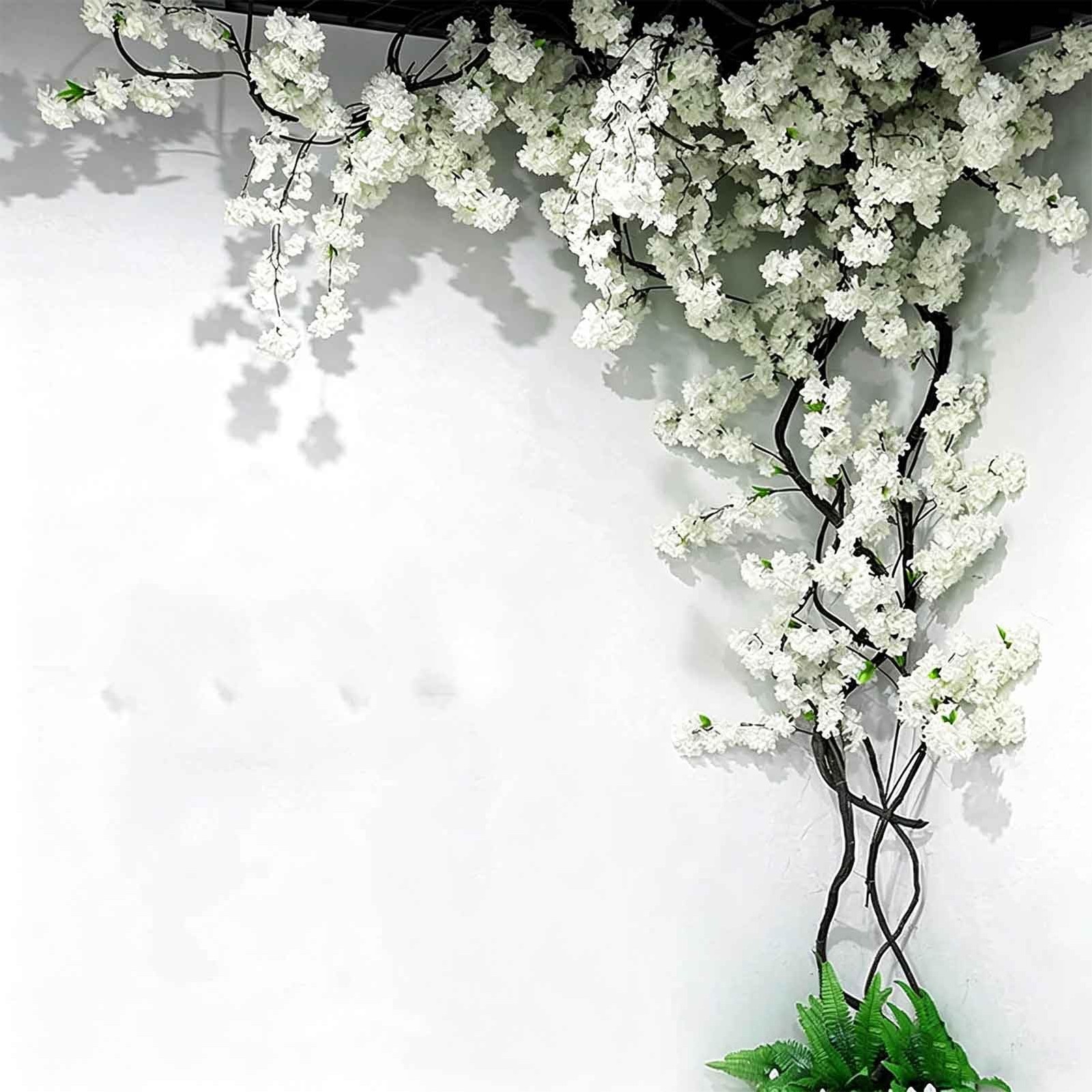Artificial Cherry Blossom Trees – Fake Flower Background Walls with Simulated…