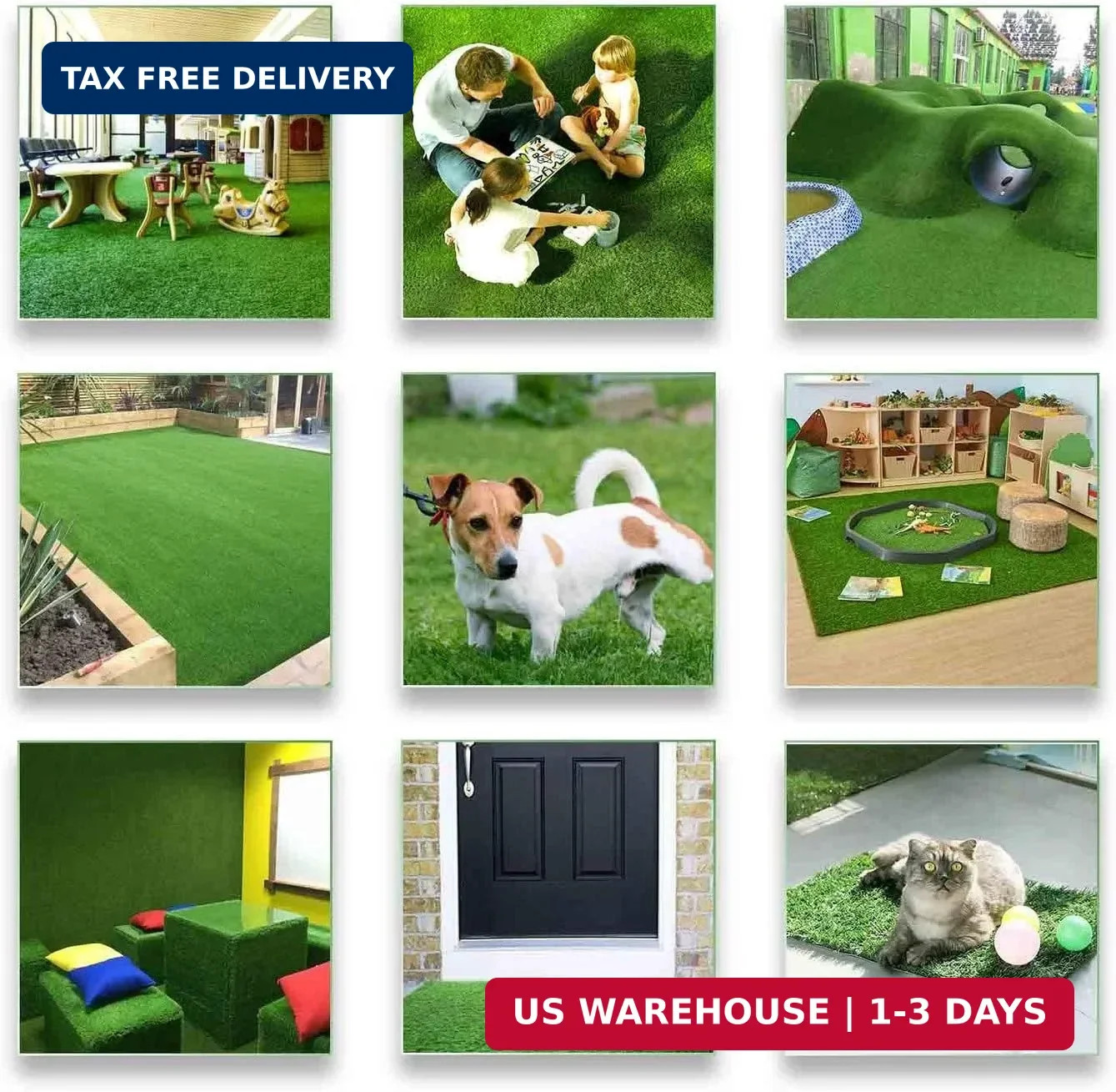 Petgrow 4FTx7FT Artificial Realistic & Thick Fake Mat for Outdoor Garden Landsca