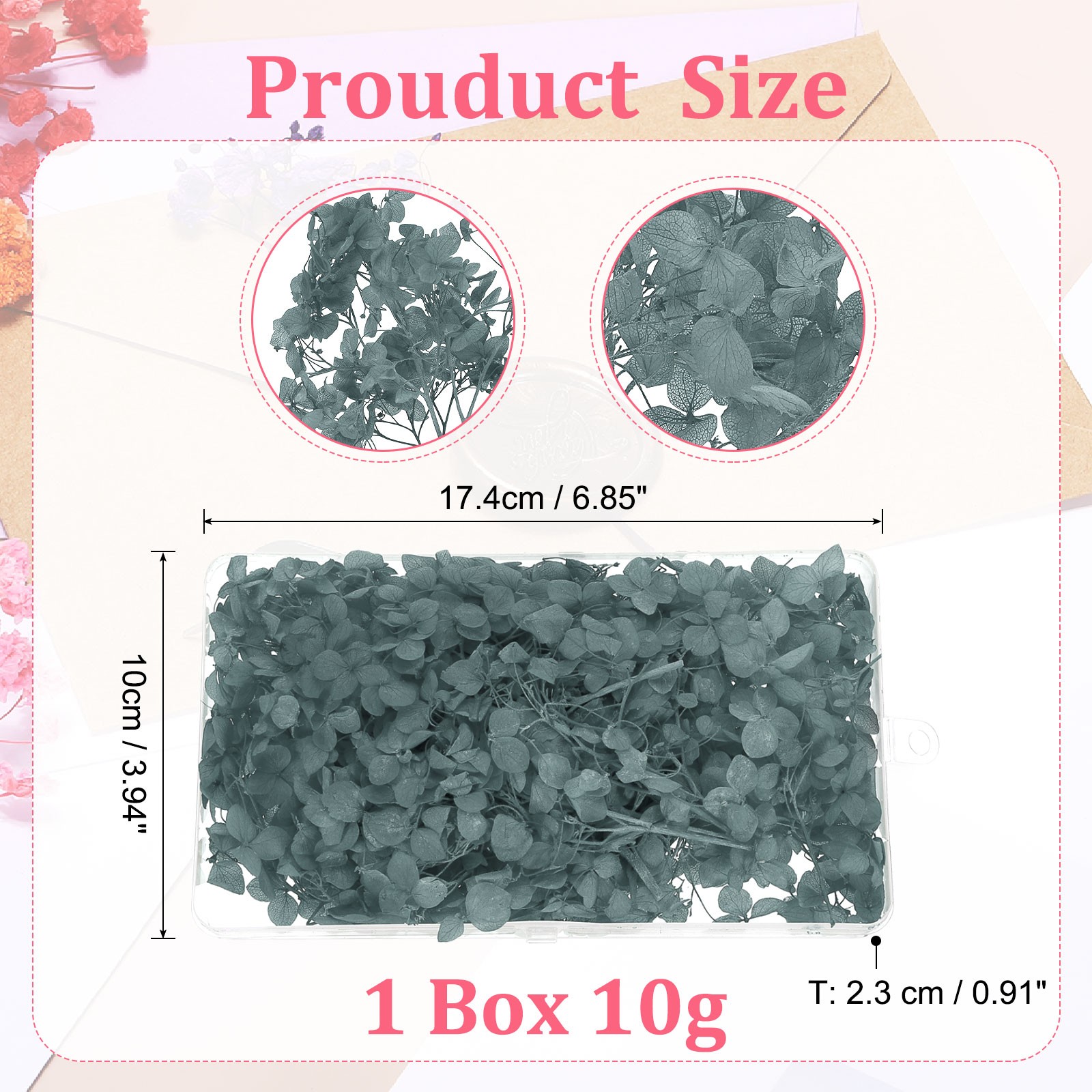 10g Mini Dried Hydrangea Flower Natural Pressed Flower Real Hydrangeas Gray