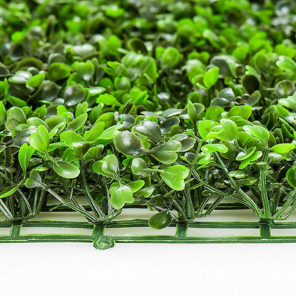 12pcs 20×20″ Artificial Boxwood Wall Hedge Mat Plant Panels Outdoor Grass Fence