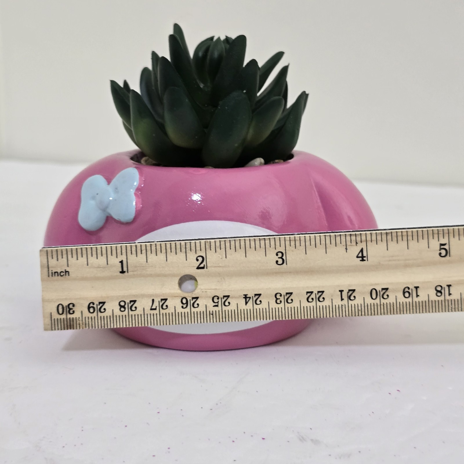 My Melody sanrio 3 Inch Ceramic Mini Planter Artificial Succulent Decor Pink