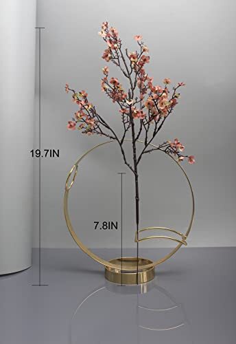 JAKY-Global Babys Breath Silk Artificial Flowers 6 Bundle 6 Bundles Beige Brown