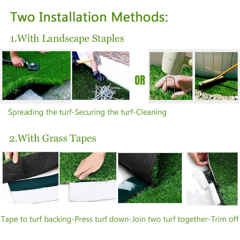Artificial Grass 0.8″ Customized Size Astroturf For Dogs Fake Grass Outdoor Rug