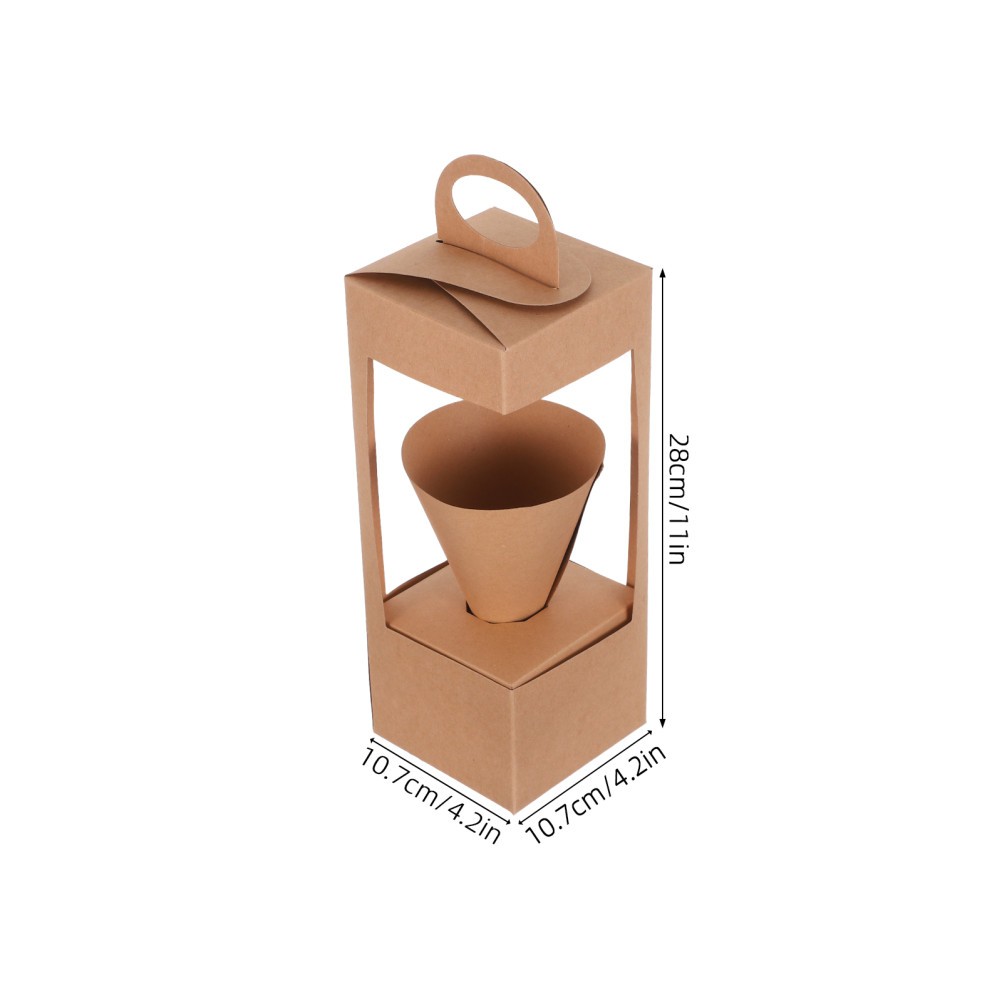 10 Pcs Flower Basket with Handle Floral Arrangement Container Paper for Flowers